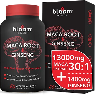 #ad Maca Ginseng Highest Potency Available 14400mg Supports Desire Stamina 60CT $18.46
