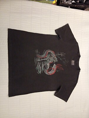 #ad Men#x27;s Lg Curbside Clothing Co Black Skeletal Scuba Diver Graphic T Shirt $16.00