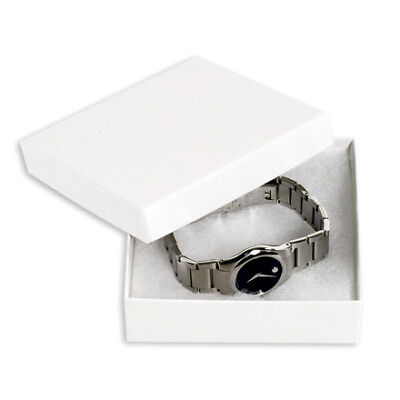 #ad Elegant White Jewelry Boxes 3.5x3.5x1quot; 100 Pcs: Compact Design $160.71