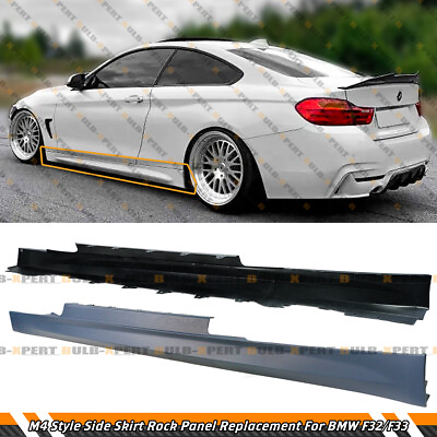 #ad M4 Style PP Side Skirt Rocker Panel Replacement For 2014 20 BMW F32 F33 4 Series $131.99