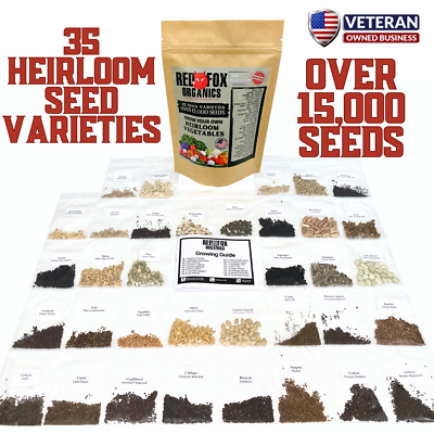 #ad Heirloom vegetable seed collection 35 varieties and over 15000 seeds $26.99