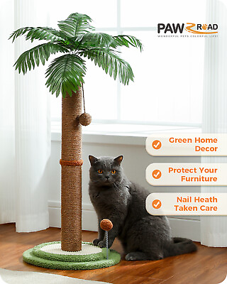 #ad PAWZ Road 33quot; Cat Tree Tower Scratching Post Sisal Covered Scratcher Cats Toys $29.99