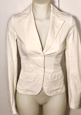 #ad Hamp;M Women white blazer size 2 $15.00
