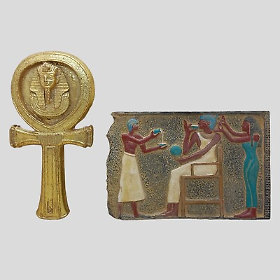#ad RARE ANCIENT EGYPTIAN PHARAONIC ANTIQUE KING TUTANKHAMUN AND KEY OF LIFE STELLA $119.00