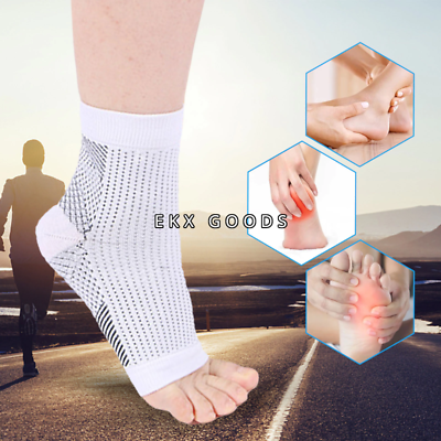 #ad #ad Sport Ankle Support Brace Elastic Compression Foot Plantar Fasciitis Heel Wrap $9.99