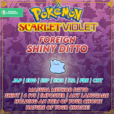 ✨Shiny Ditto ✨ Pokemon Scarlet amp; Violet 6IVs JAP $4.99
