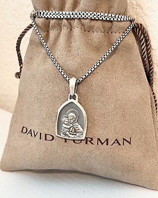 #ad David Yurman St Anthony Sterling Silver 27 28quot; Box Chain Necklace for Men $320.00