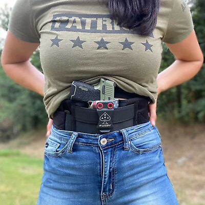 #ad Clip amp; Carry STRAPT TAC Belly Band Holster Works w any IWB Kydex Gun Holster $26.99