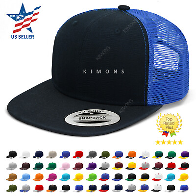 #ad Snapback Hat Blank Flat Baseball Cap Trucker Plain Men Hip Hop Army Mesh CS 002 $8.65
