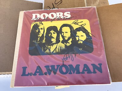 #ad Signed The Doors LA Woman Vinyl Record Album LP Signed By 3 Members $500.00