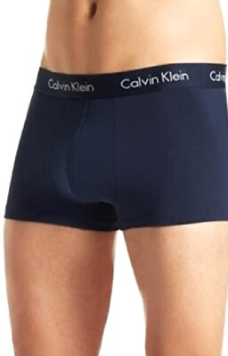 NWT Calvin Klein CK Men#x27;s Microfiber Micro Stretch Trunks 2 Pack Navy Blue XL $17.99