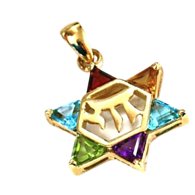 #ad Support Israel with Star of David Jewish Pendant 14k Yellow Gold Solid Jewelry $364.10