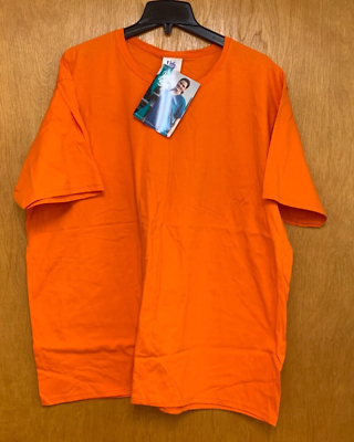 #ad NEW Vintage 1996 Just My Size JMS T Shirt Women#x27;s 2X Orange Pop NWT 100% Cotton $20.00