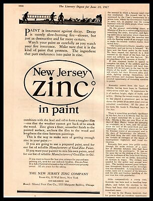 #ad 1917 The New Jersey Zinc Company 55 Wall Street New York City Vintage Print Ad $9.95