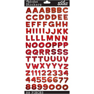 #ad Sticko Red Funhouse ABC Alphabet Letter Stickers Planner Teacher Scrapbook $3.25