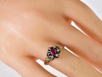 #ad Antique Ruby and Diamond Ring C. 1880 $2945.00