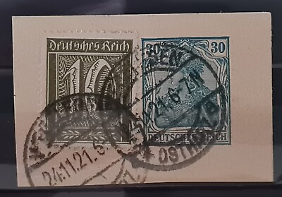 #ad Germany Numeral Germania On Piece Post Mark Interest As Picture. B7 GBP 3.00