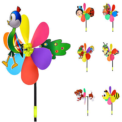 #ad Windmill Toy Cute DIY PVC Kids Wind Spinner for Gifts hd $7.99