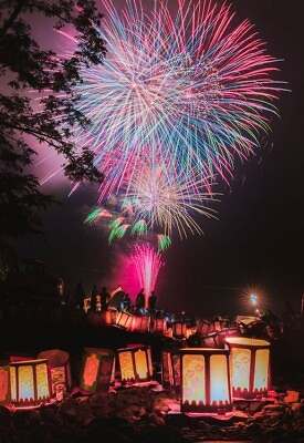 #ad Digital Image Picture Photo Pic Wallpaper Background Vibrant Fireworks Lanterns $0.99
