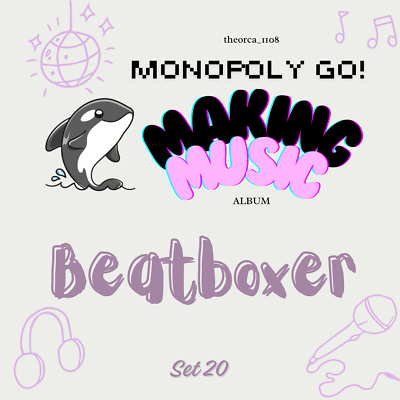 #ad Monopoly Go 5🌟 Stickers Set 20 Beatboxer READ DESCRIPTION $4.99