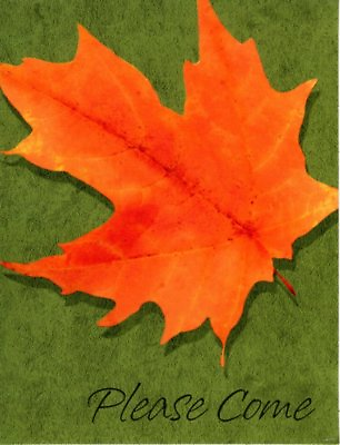 #ad Autumn Fall Leaf Leaves Thanksgiving Hallmark Invitations Set of 8 $5.99
