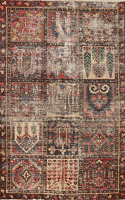 #ad Vintage Garden Design Wool Bakhtiari Area Rug 4x6 Hand knotted Tribal Carpet $399.00