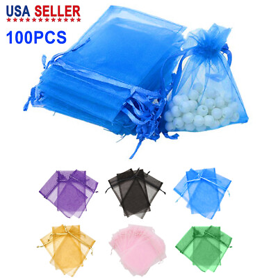 4quot;x6quot; 5quot;x7quot; Drawstring Organza Bags Jewelry Pouches Wedding Party Favor Gift Bag $8.75