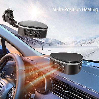 #ad 360℃ Rotation Portable Car Heater 12V 120W Heating Fan Defogger Defroster Demist $19.73