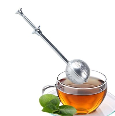#ad Long Handle Tea Ball Infuser Stainless Steel Strainer Reusable Tea Diffuser $7.40