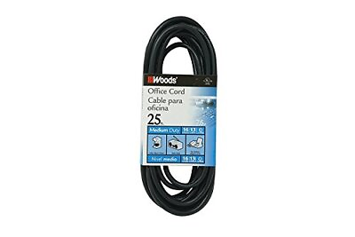 #ad Heavy Duty 25 Foot Versatile Extension Cord Black Home amp; Office $13.78