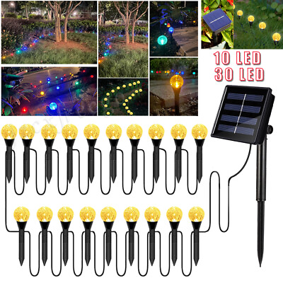 #ad Solar Powered 30 LED Lawn Lights Outdoor Garden Security Pathway Landscape Lamp $15.19