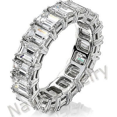 #ad 5.00 Ct. Emerald Cut Diamond Eternity Engagement Ring $9233.40