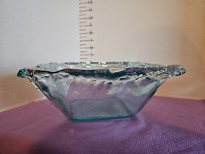 #ad Recycled Glass Square Bowl 10 x 10 x 4 Inch Decorative Serving Bowl $25.00