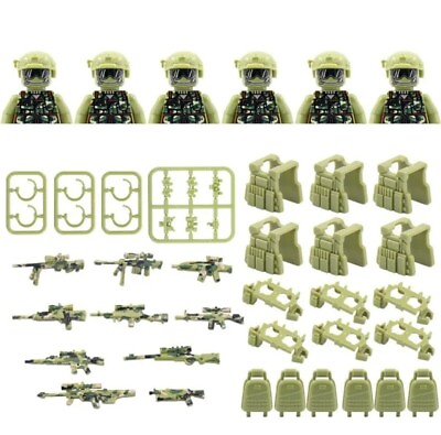 #ad Custom Military Minifigures and Accessories Set of 6 NEW RARE US SHIPPING $22.99