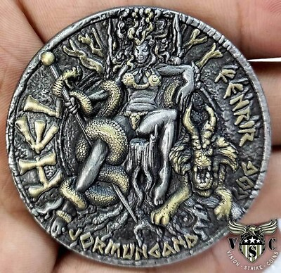 #ad Hel Viking Norse God Viking Underworld Hell Valhalla Ancient Coin $25.95
