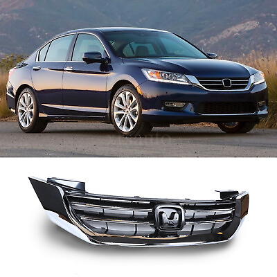 #ad Chrome Front Bumper Grille Grill For 2013 2014 2015 Honda Accord Sedan 4 Door $54.99