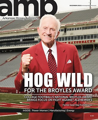 #ad Arkansas Razorbacks Football Frank Broyles Award AMP Magazine December 2023 $12.99