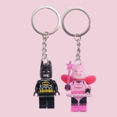 #ad Exclusive Pink Fairy Batman Lego Keychain 2024 HOT Valentine#x27;s Day Couple Gift $9.78