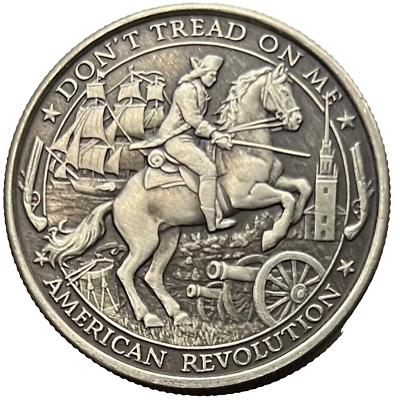 #ad 1 oz .999 Silver Revolutionary War PATRIOT=Ø%ÝDONquot;T TREAD ON ME ANTIQUE *BMamp; SAVE $38.95