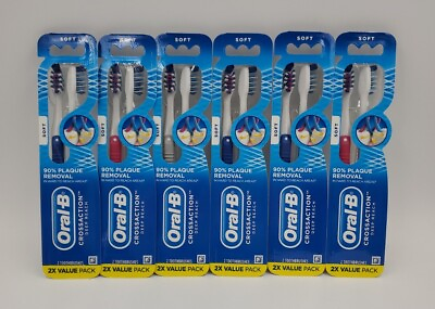 #ad 12 Pack Oral B CrossAction Deep Reach Manual Toothbrush Soft Colors Vary $19.99