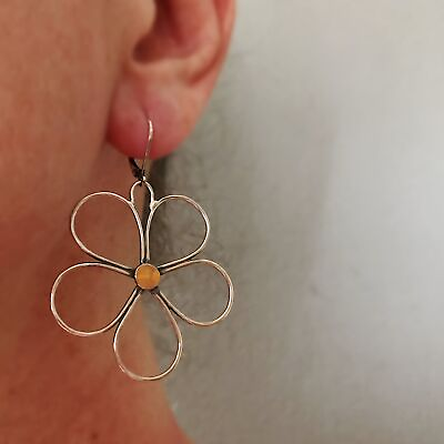 #ad Hollow Flower Design Dangle Earrings Retro Bohemian Trendy Female Jewelry Gifts C $2.79