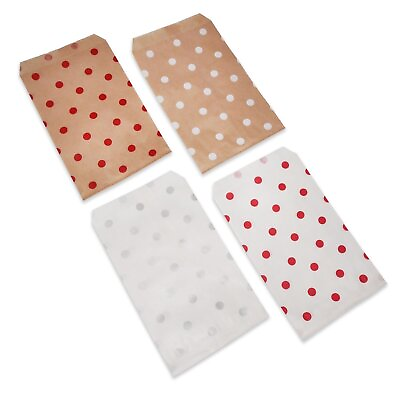 #ad CuteBox Company Assorted Polka Dot Flat Paper Gift Bags 400pcs $49.76