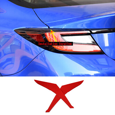 #ad For Subaru BRZ 2022 Red Carbon Rear Tail Light EyeBrow Trim Modified Lip Sticker $44.99