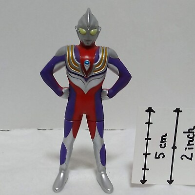#ad Ultraman Tiga Kaiju Monster LIGHT UP EYES Hard plastic figure 4.3quot; $23.99