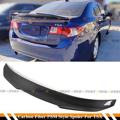 #ad FOR 2009 14 ACURA TSX CU2 CABON FIBER PSM STYLE HIGHKICK TRUNK LID SPOILER WING $145.99