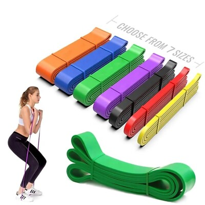 #ad Heavy Duty Resistance Bands Set 7 Loop for Gym Exercise Pull up Fitness Workout $79.97
