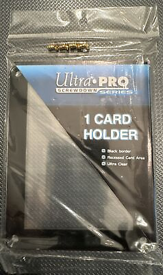 #ad NEW Ultra Pro Black Frame 1 CARD Holder Screwdown Recessed Clear Display 81199 $9.99