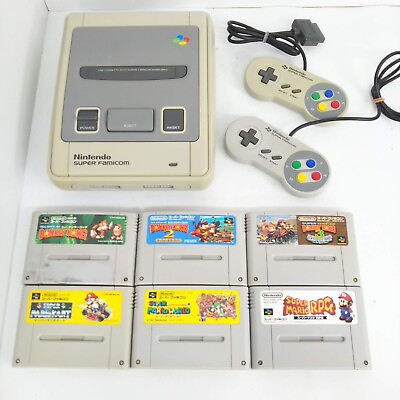 #ad Nintendo Japanese Super Famicom Console Bundle 6 games Super Mario amp; Donkey Kong $99.99