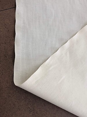 #ad Natural 100% Cotton 60quot; wide Unbleched Muslin Fabric by the yard $4.25