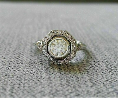 #ad 3Ct Lab Created Diamond Vintage Women#x27;s Engagement Ring 14K White Gold Over $72.00